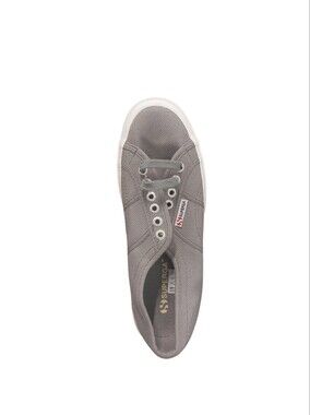 Superga grey canvas lace up sneakers like new size 7